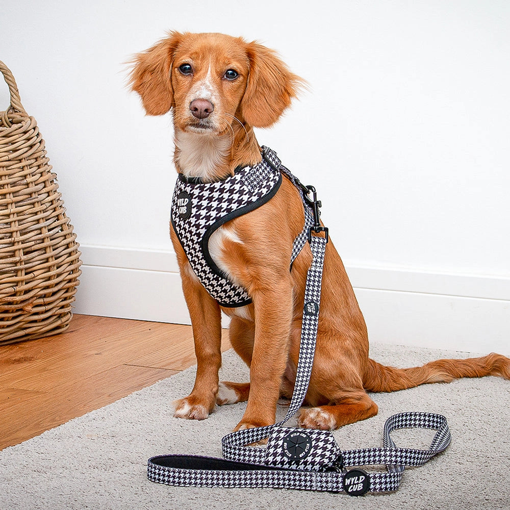 Happy Houndstooth Dog Poop Bag Holder