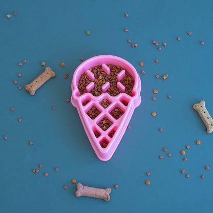 Ice Cream Slow Feeder Dog Bowl