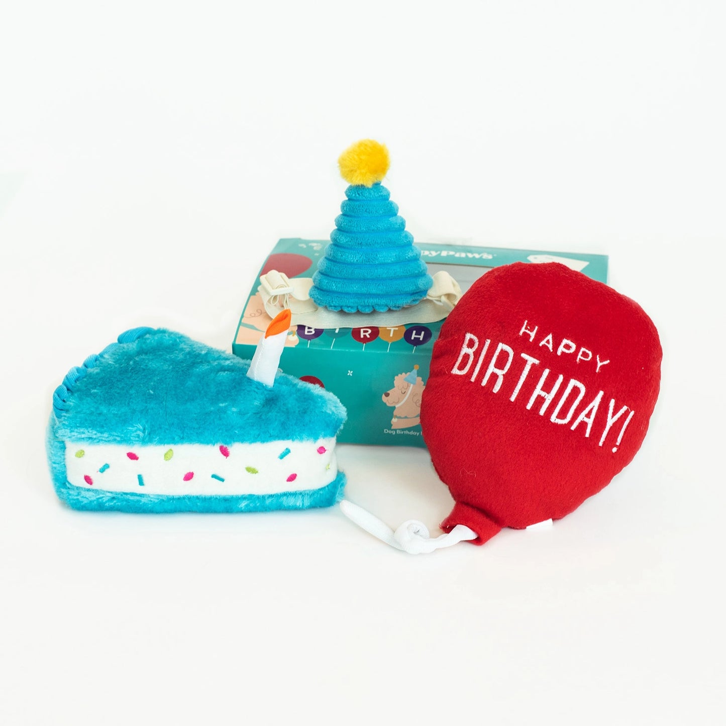 Pup Birthday Box Plush Dog Toy Set