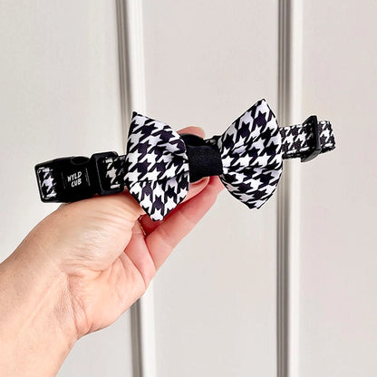 Happy Houndstooth Dog Bow Tie