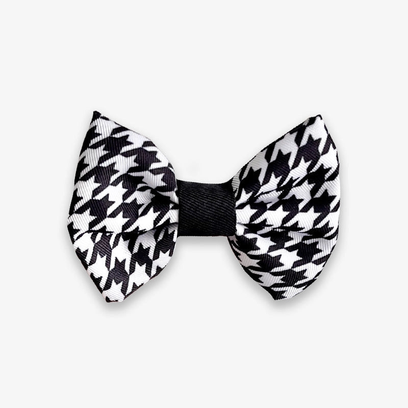 Happy Houndstooth Dog Bow Tie