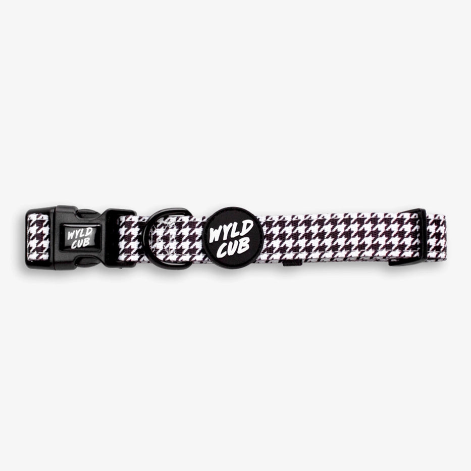 Happy Houndstooth Dog Collar