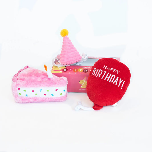 Pup Birthday Box Plush Dog Toy Set