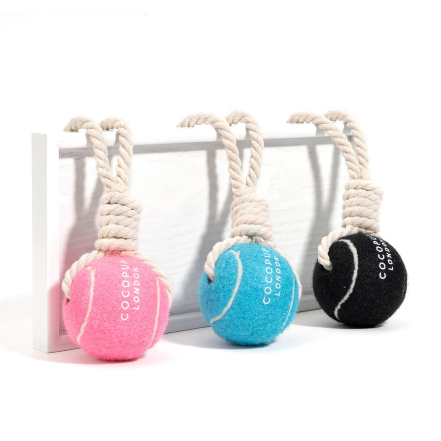 Tennis Ball Rope Dog Toy